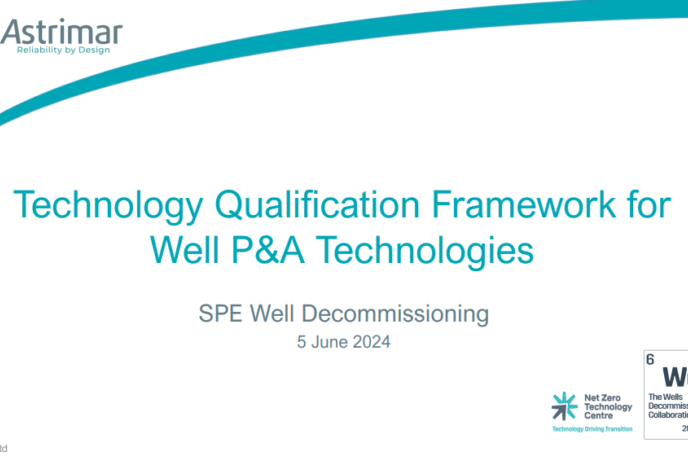 Technology Qualification Framework for  Well P&A Technologies