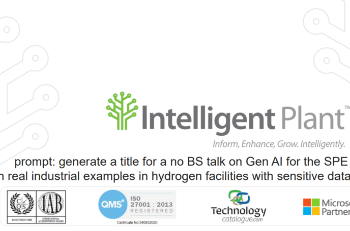 prompt: generate a title for a no BS talk on Gen AI for the SPE with real industrial examples in hydrogen facilities with sensitive data